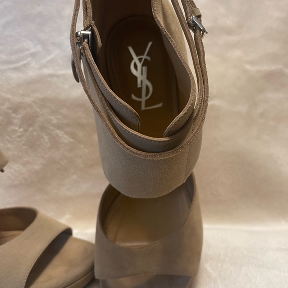 YSL SUEDE SANDAL HEEL - Picture 4 of 6